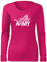 DRAGOWA Slim női hosszú ujjú póló Nabis, rózsaszín 160g/m2