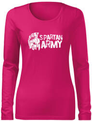 DRAGOWA Slim női hosszú ujjú póló Aristón, rózsaszín 160g/m2