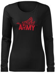 DRAGOWA Slim női hosszú ujjú póló RedNabis, fekete 160g/m2