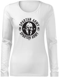 DRAGOWA Slim női hosszú ujjú póló Archelaos, fehér 160g/m2