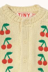 Tinycottons Бебешка памучна жилетка Tinycottons MINI CHERRIES KNITTED BABY CARDIGAN (SS26.389)