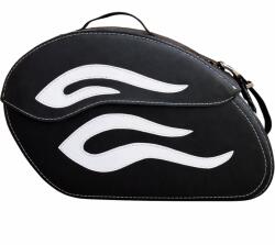 RSA Genți de motocicletă din piele RSA S263A negru-alb (SKWS263AWHITE)