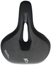 Velotech City unisex komfort nyereg, 265 x 215 mm, anatómikus, memóriahabos, fekete