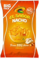 El Sabor big nacho chips gluténmentes texas bbq 180 g