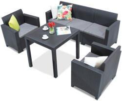 BICA Nebraska Dallas Apetito 5 Bica technorattán kerti bútorok, antracit (BCDNEB3ANT)