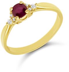ÉkszerM Arany Gyűrű Rubin Kővel (méret: 56) AU 96968
