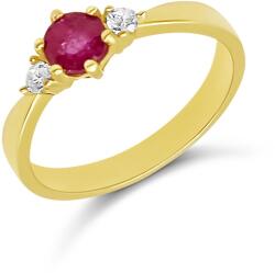 ÉkszerM Arany Gyűrű Rubin Kővel (méret: 56) AU 96970
