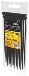 Entac kábelkötegelő 200x2, 5 mm fekete gyorskötöző UV-álló 50db/csomag ECT-2.5-200-B (ECT-2.5-200-B)