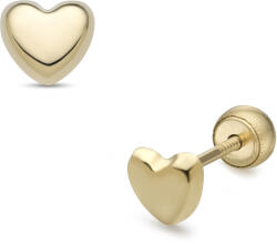 Lisa kis szív gyerek fülbevaló gömbzárral - JTAG-0295-18 (JTAG-0295-18)