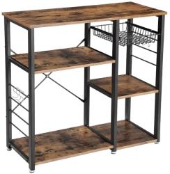  Konyhai polc kihúzható kosárral TAYLOR 84x90 cm, rusztikusan barna