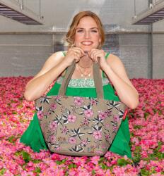 Reisenthel SHOPPER M tóp, kerti virág mintás, közepes méretű divattáska ZS7067