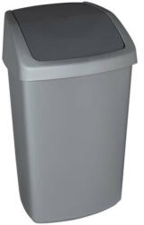 Keter Billenős szemetes, 50 l, CURVER "Swing top", ezüst/grafit (167909) - iconink