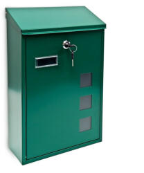 Relaxdays Postaláda 3 ablakos zöld 25x40x10 cm 10017417_53