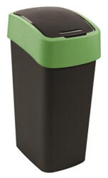 Keter Billenős szemetes, 45 liter, CURVER "Pacific flip bin", fekete/zöld (229412) - iconink