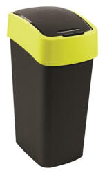 Keter Billenős szemetes, 45 liter, CURVER "Pacific flip bin", fekete/sárga (263987) - iconink