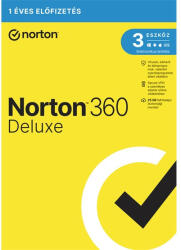 Symantec 360 Deluxe - 21417488 - 25GB HU 1 felhasználó, 3 eszköz/1 év, elektronikus licenc (21417488)