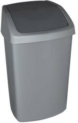 Keter Billenős szemetes, 50 l, CURVER "Swing top", ezüst/grafit (167909) - nyomtassingyen