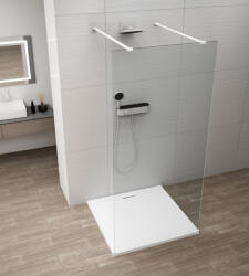POLYSAN ESCA szabadon álló Walk-in zuhanyfal átlátszó üveggel 1400x2100 mm, matt fehér ES1014-07 (ES1014-07)