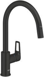 GROHE Quickfix Start Loop konyhai csaptelep kihúzható kifolyóval, matt fekete 305562430 (305562430)