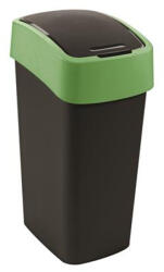 Keter Billenős szemetes, 45 liter, CURVER "Pacific flip bin", fekete/zöld (229412) - nyomtassingyen