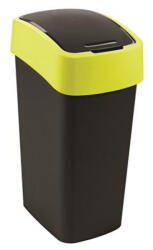 Keter Billenős szemetes, 45 liter, CURVER "Pacific flip bin", fekete/sárga (263987) - nyomtassingyen