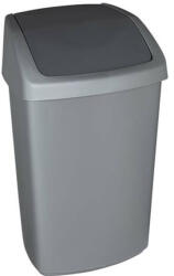 Keter Billenős szemetes, 50 l, CURVER "Swing top", ezüst/grafit (167909) - mystock