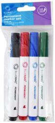 BLUERING Permanent marker készlet, 1-4mm, vágott hegyű, hegyű 4-es készlet, Bluering®, 4 klf. szín (JJ20523B-4) - mystock