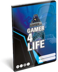 Lizzy Card Bossteam Gamer 4Life 22965301 FSC A5 14-32 tűzött vonalas füzet (18882) - tintasziget