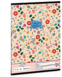 Ars Una Flower Power 23 (5260) A5 21-32 vonalas füzet (53622600) - tintasziget