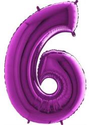 Grabo Felfújható lufi szám 6 lila 102 cm extra nagy - Grabo (056P-P)