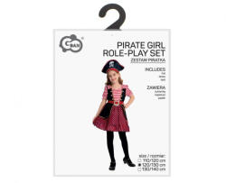 GoDan Costum carnaval Pirat fata copii marime 120/130 cm (7-8 Ani) GD2058 Costume bal mascat copii (GD2058) Costum bal mascat copii