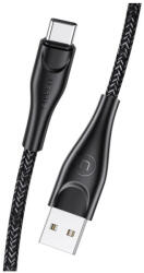 USAMS fonott U41 USB-C kábel 1 m 2 A gyorstöltés SJ392USB01 (US-SJ392) fekete (SJ392USB01)