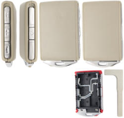  Volvo 4 gombos smart kulcsház szürke (VO000031)