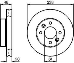 Bosch féktárcsa BOSCH 0 986 478 275 (0 986 478 275)