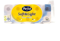 Perfex Toalettpapír 3 rétegű kistekercses 100% cellulóz 120 lap/tekercs 8 + 2 tekercs/csomag Boni Perfex_hófehér (SKU15060) - officefirst