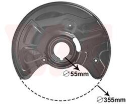 VAN WEZEL Ochranný plech proti rozstreku, Brzdový kotúč VAN WEZEL 3041371 (3041371)