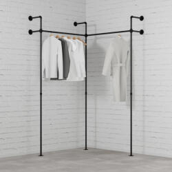 WALTECO DARIO II CORNER - Rusticline gardróbszekrény szett, falra szerelhető, 1110x1110x2300mm (WT-3197)