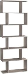 VASAGLE Könyvespolc, szabadon álló polc, szürke (LBC061M01) - bontour