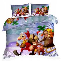  3D Ágyneműhuzat Pamut Szatén 220x200 cm Mikulás (220/3-8007)
