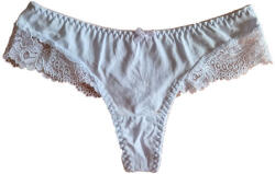 Lemila Női féltanga pamut csipke díszítéssel Fehér, L 30331