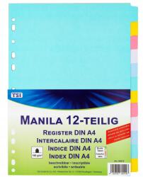 TSI Regiszter stabil kartonból manila 12 db-os (4022792645128)