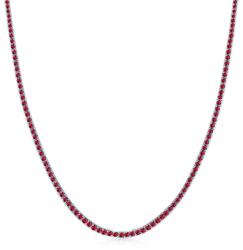 SAVICKI Тенис колие, бяло злато 585, рубини 4, 950К, 2, 5 мм 40 см