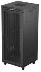 Lanberg 19" szabadon álló rack szekrény 37U/800X800, perforált ajtó, lapraszerelt, LCD kijelző, fekete (FF01-8837-23BL) - 3bnetwork