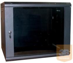 Excel Excel WBFP18.6SGB 18U 600X600mm mély 19"-os fali rack szekrény, fekete színben