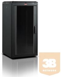 Lande LN-FS16U6060-BL-111 DYNAmic 16U 600x600 álló rack szekrény 19" RAL9005 fekete
