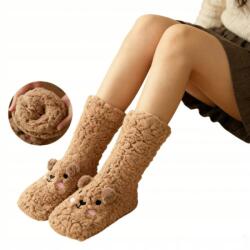  Zokni zokni meleg bézs barna téli ajándék karácsony (Bomevarica)