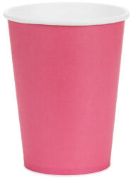  Egyszer használatos papír pohár, sötétrózsaszín, 250 ml, 6 db (KPP90-006-EU2)