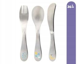 Kiokids Rozsdamentes acél evőeszközkészlet, 3 db, kék (K2838)