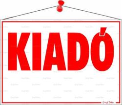  Információs tábla, 50x35 cm, Kiadó (122 - 2)