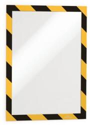 DURABLE Infokeret, A4, öntapadó háttal, DURABLE DURAFRAME SECURITY , sárga-fekete (4944130) - papir25